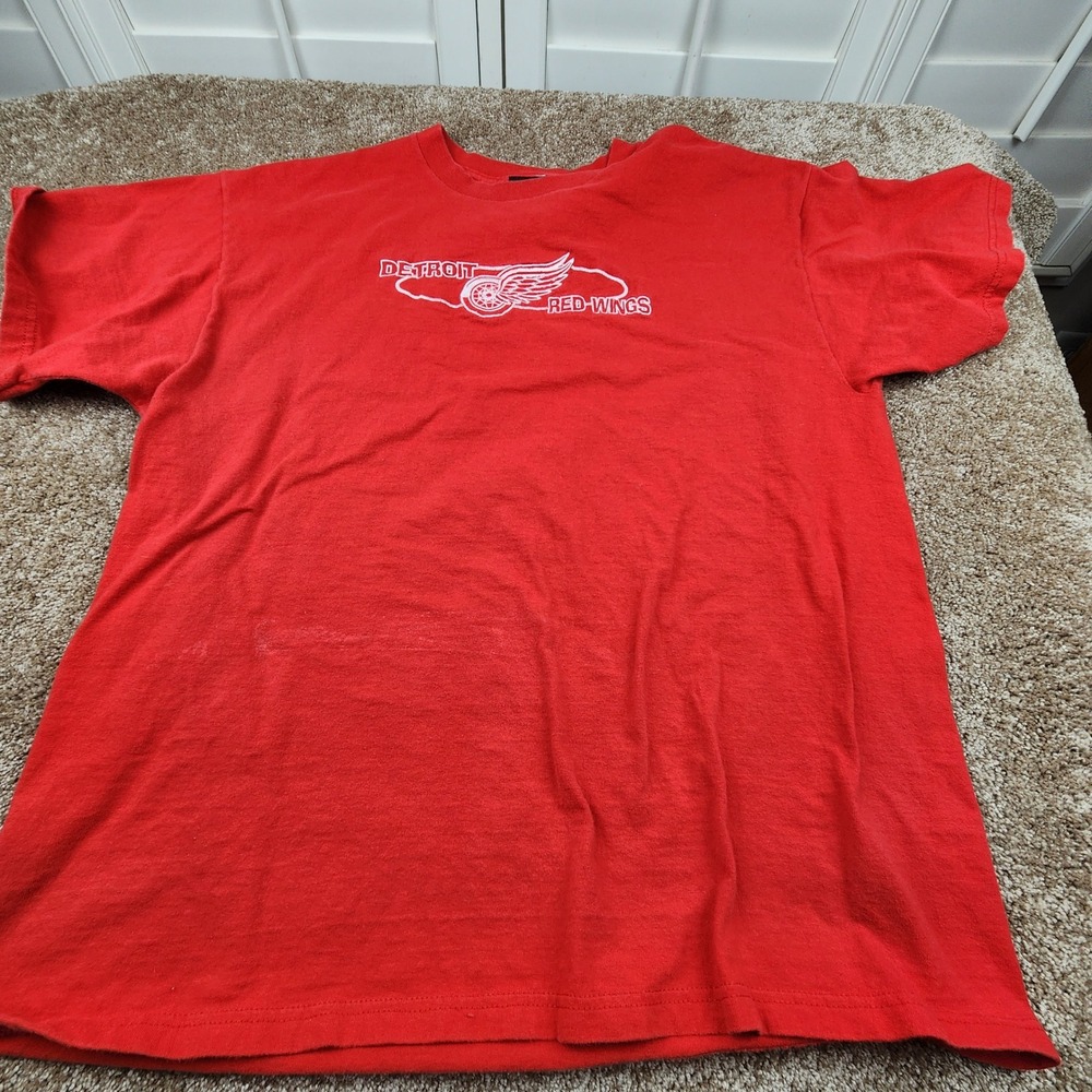 Vintage Detroit Red Wings‎ NHL T Shirt XL Mens Hockey Graphic Tee Red